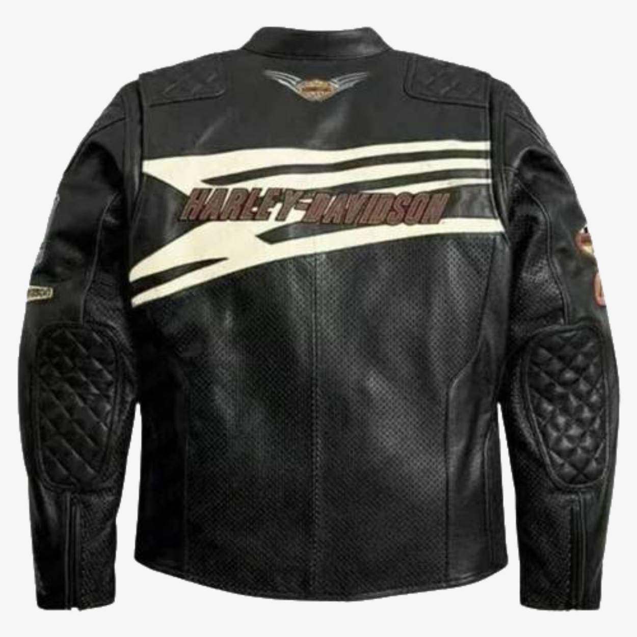 Harley Davidson Sprocket Racing Perforated Biker Leather Jacket