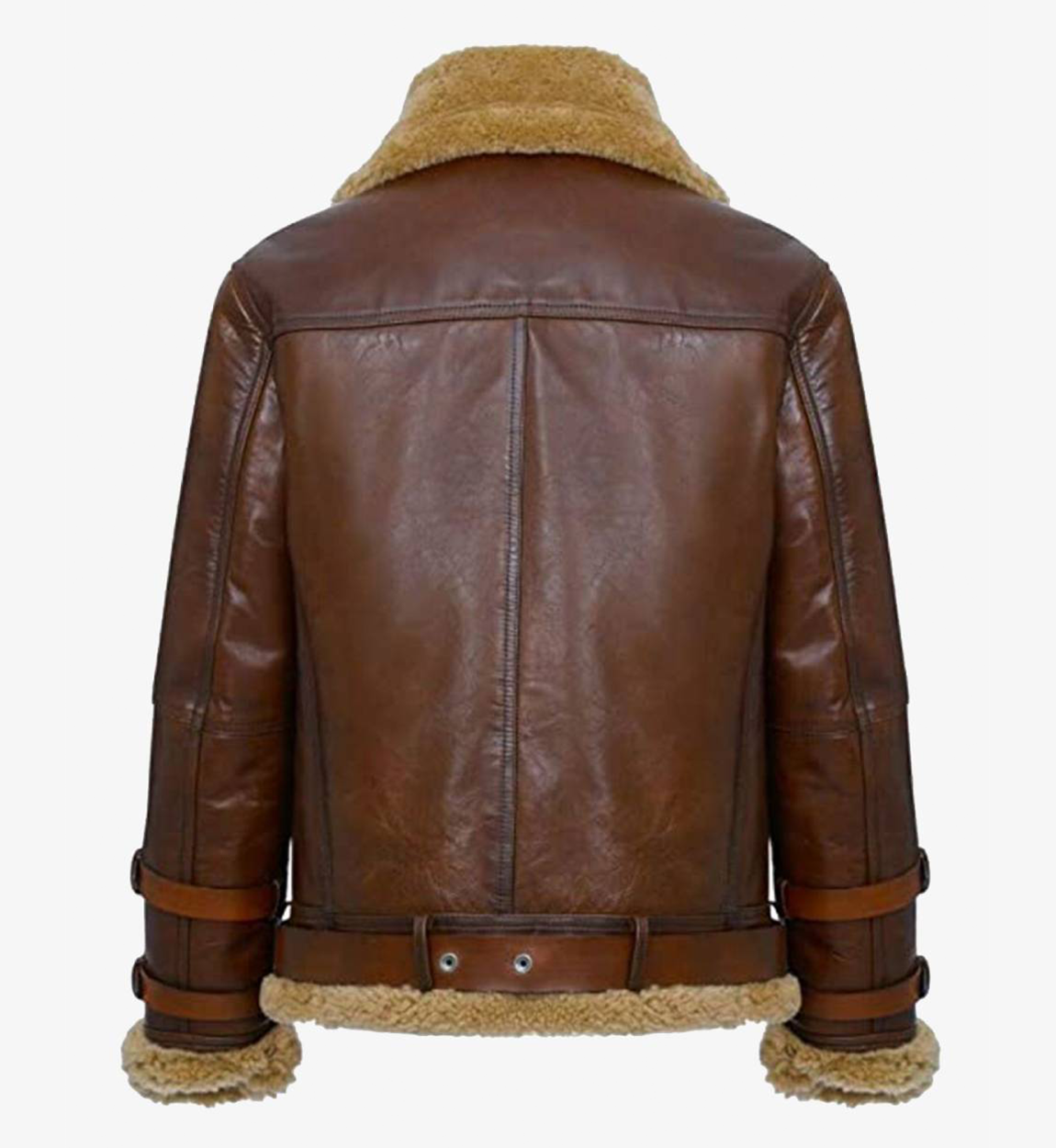 Men's Air Force RAF Brown B3 Aviator Real Leather Jacket