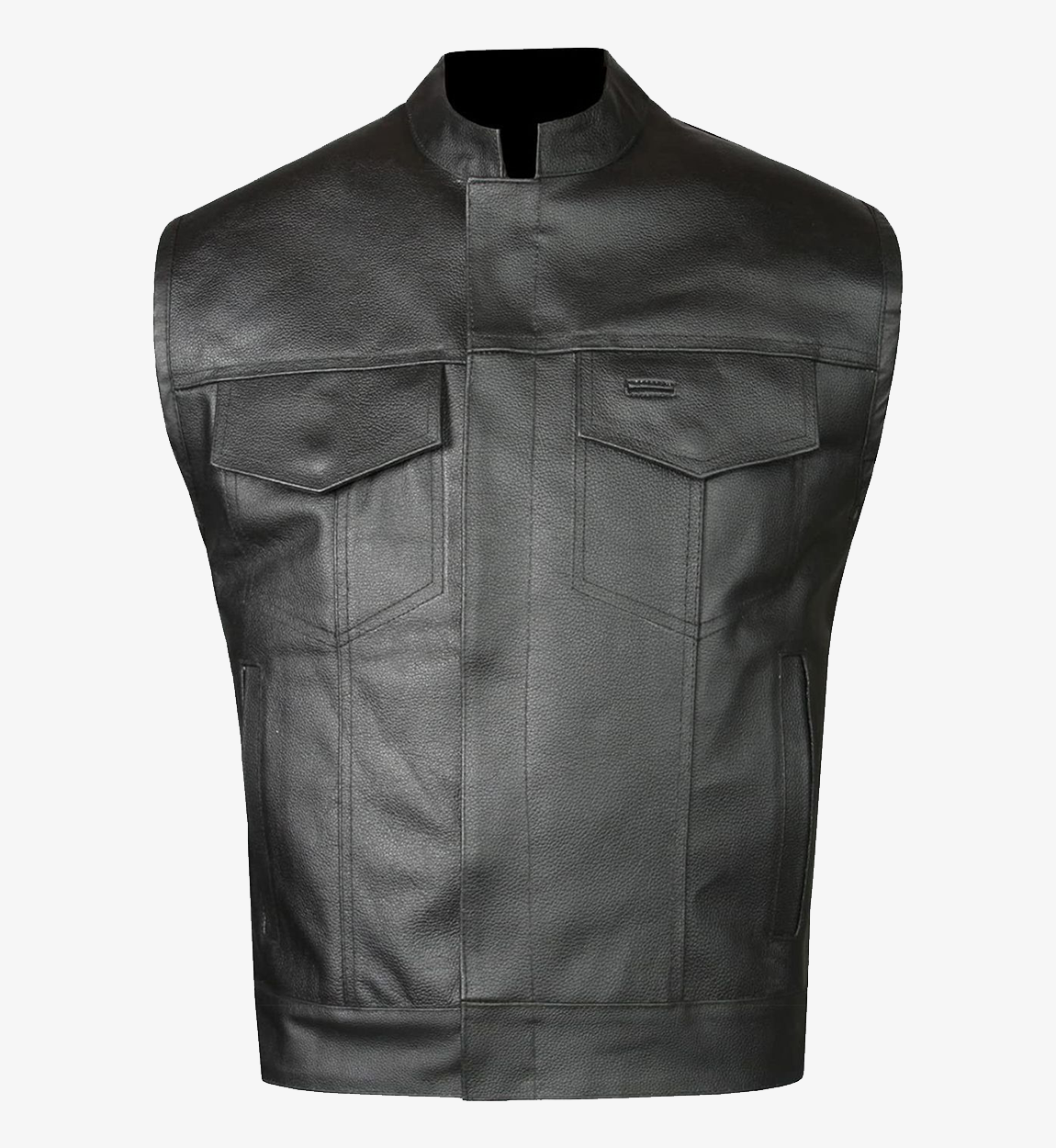 Men's Motorcycle Club Style Leather Vest