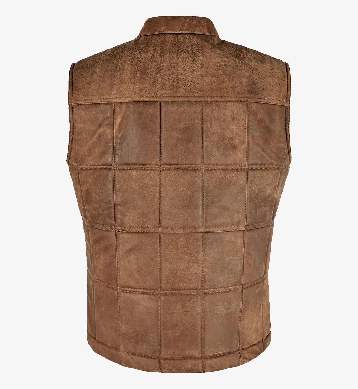 Vintage Body Warmer Men's Brown Leather Vest