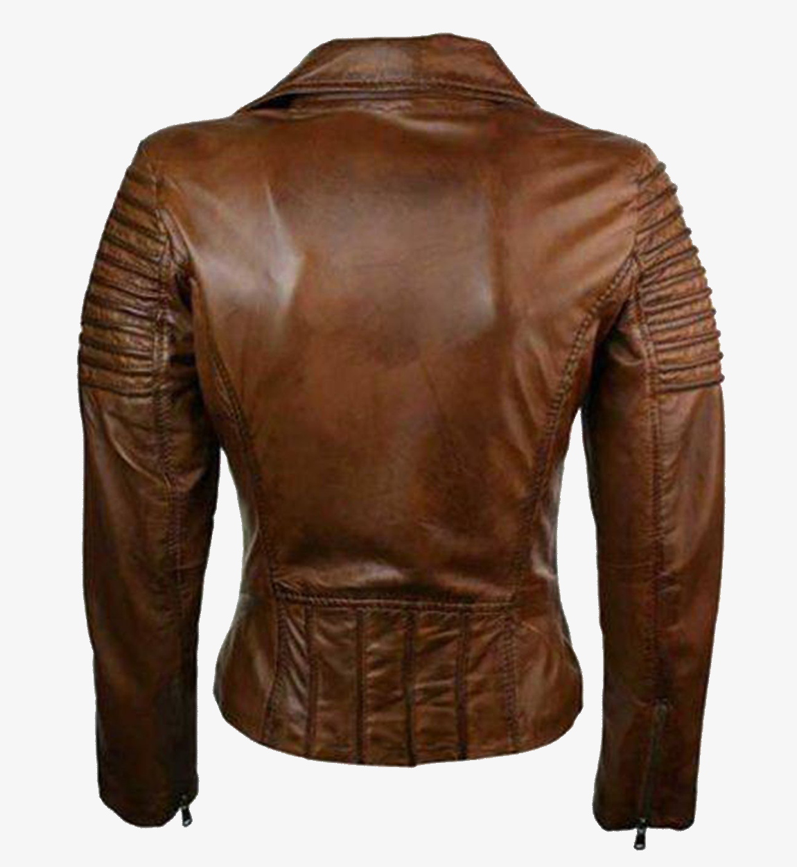 Women's Brown Brando Real Biker Leather Jacket
