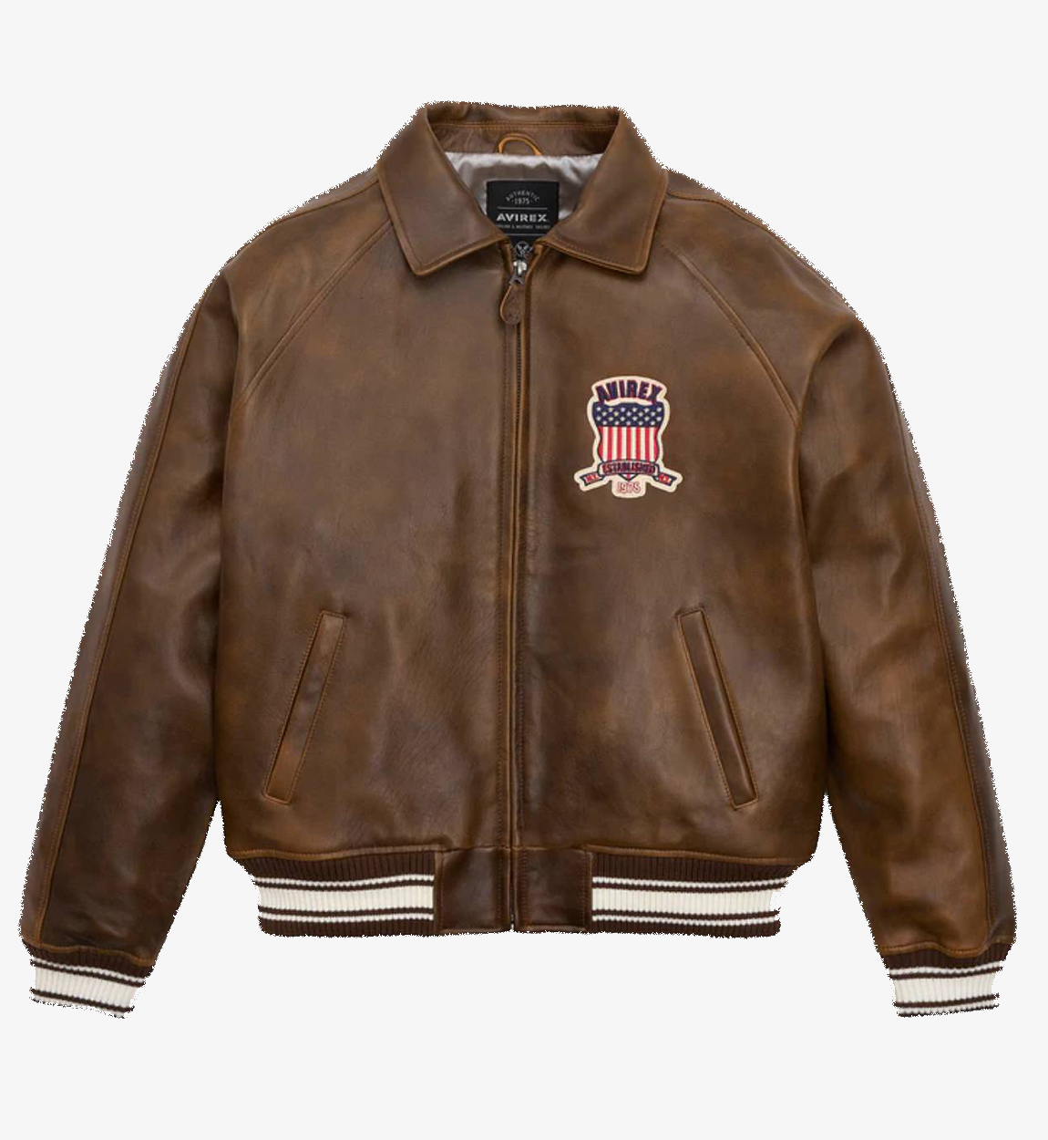 Womens Brown Vintage Avirex Leather Jacket