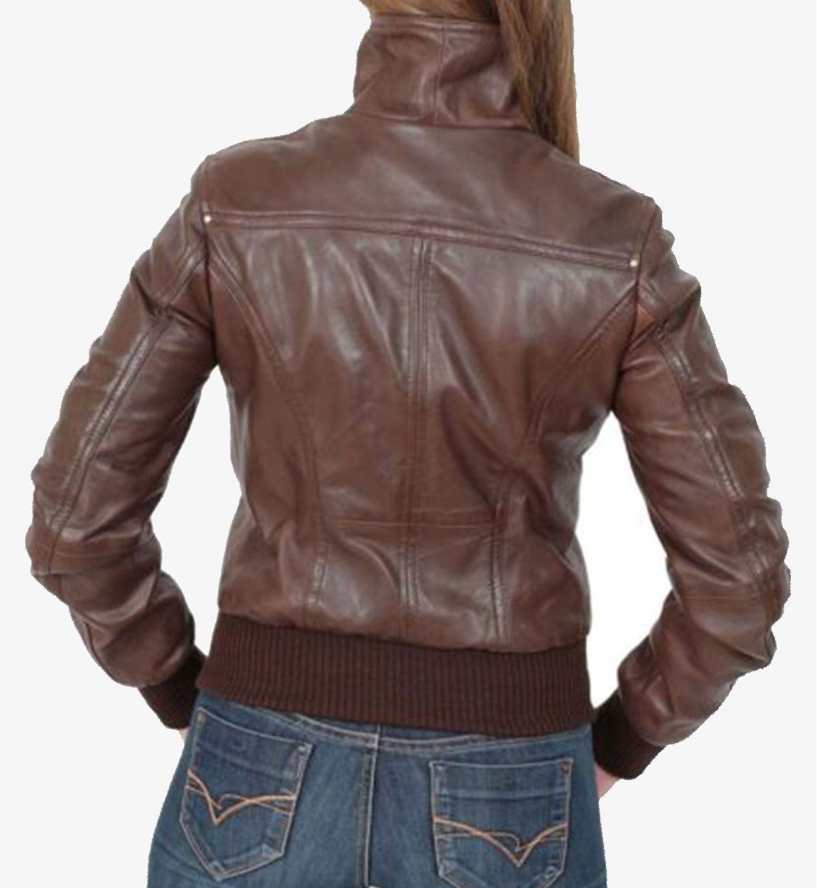 Women's Classic Bomber Real Leather Jacket